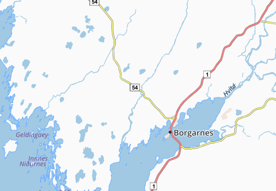 Langárfoss Map