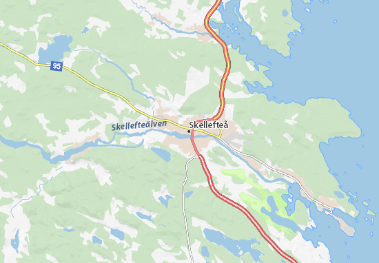 Kaart Plattegrond Skellefteå