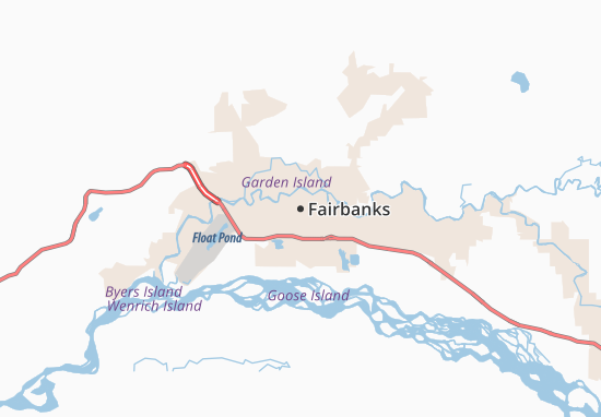 Karte Stadtplan Fairbanks
