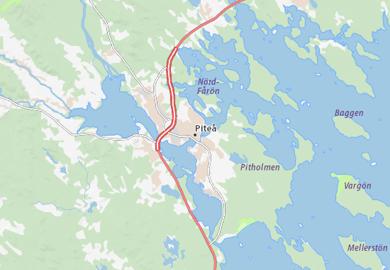 Mapa Plano Piteå