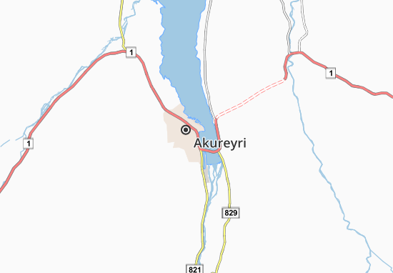 Karte Stadtplan Akureyri