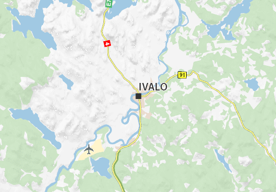 Kaart Plattegrond Ivalo