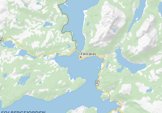 Karte Stadtplan Finnsnes
