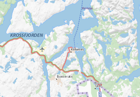 Karte Stadtplan Kirkenes
