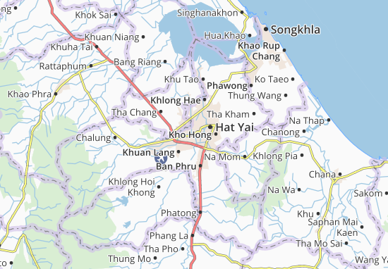 Karte Stadtplan Hat Yai