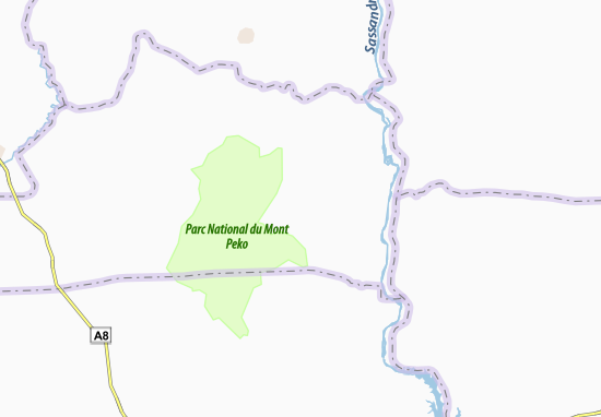 Kaart Plattegrond Bangolo Tahouake