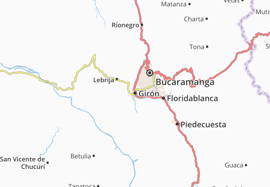 Kaart Plattegrond Girón