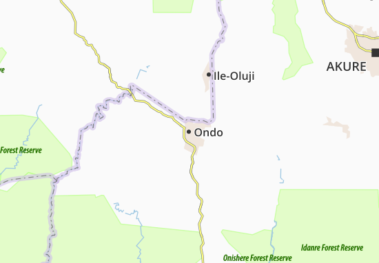 Karte Stadtplan Ondo