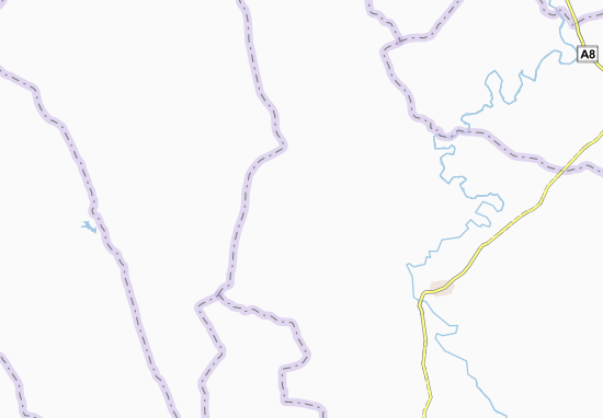Kaart Plattegrond Kroué-Ndolikro