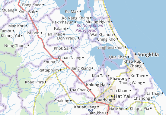 Karte Stadtplan Khuan Niang