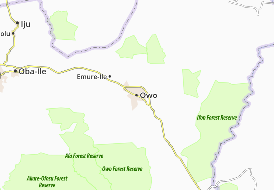 Karte Stadtplan Owo