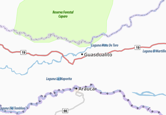 Kaart Plattegrond Guasdualito