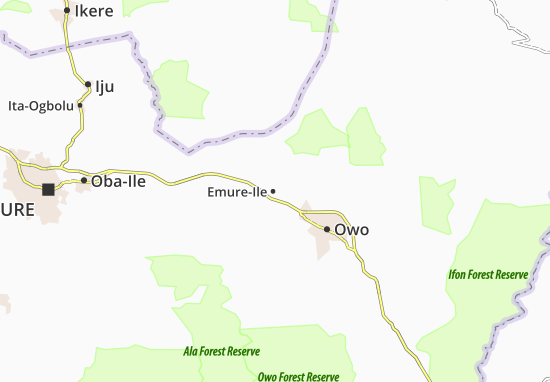 Mapa Emure-Ile