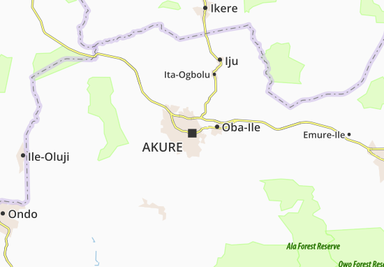 Mapa Akure