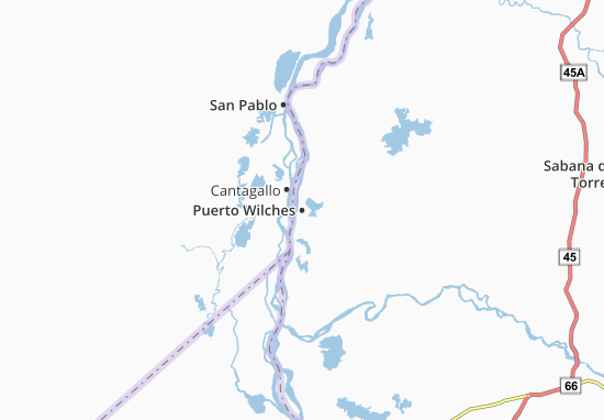 Karte Stadtplan Puerto Wilches