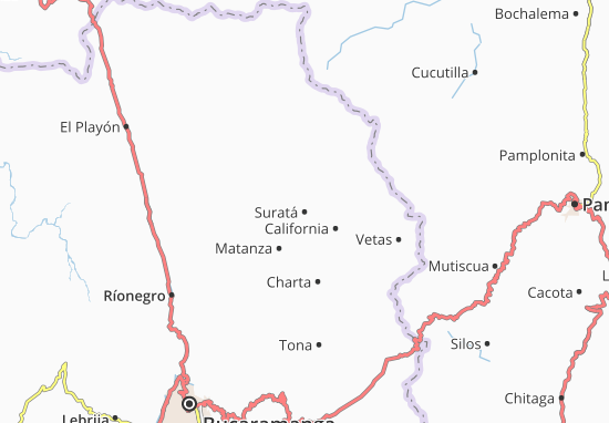 Karte Stadtplan Suratá