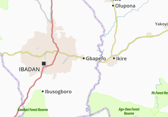 Karte Stadtplan Gbapefo