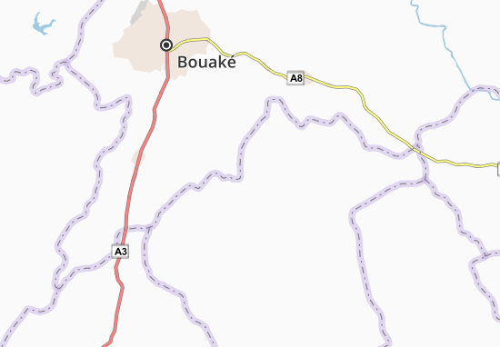 Kaart Plattegrond Kouassi-Kongoukro