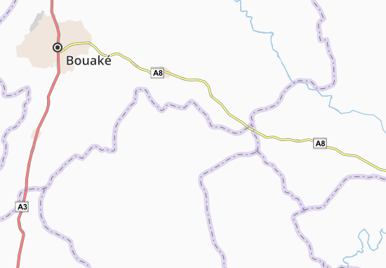 Mapa Foufoué-Kouadiokro