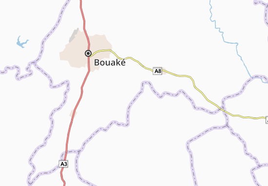 Mapa Agoua-Kongoukro