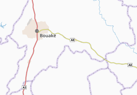 Karte Stadtplan Kouassi-Atikro