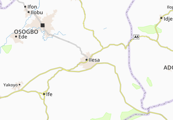 Karte Stadtplan Ilesa