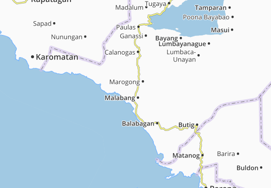 Kaart Plattegrond Malabang