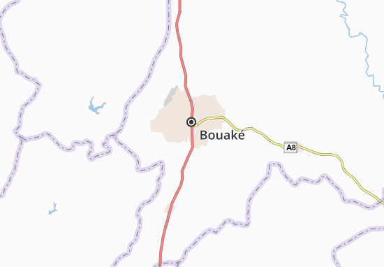 Kaart Plattegrond Kouadio-Asékro