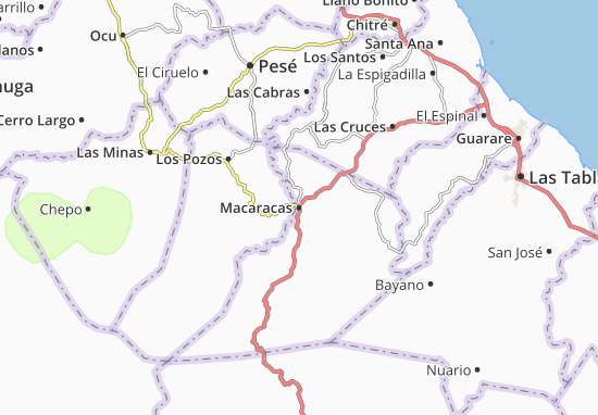 Karte Stadtplan Macaracas