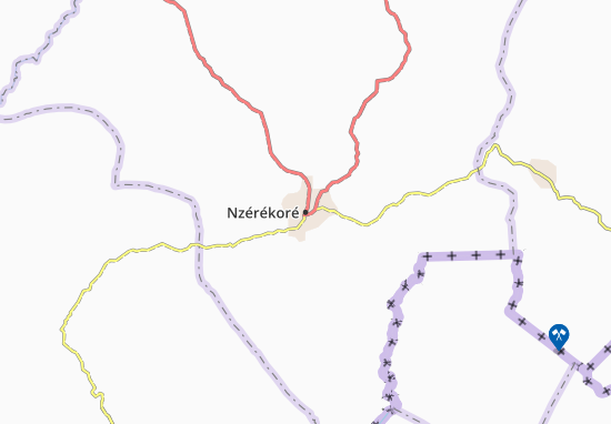Kaart Plattegrond Nzérékoré