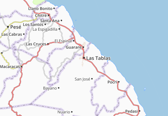Kaart Plattegrond Las Tablas