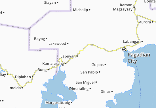 Karte Stadtplan Lapuyan