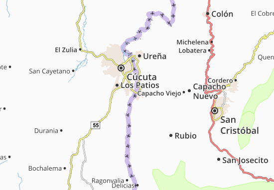 Karte Stadtplan San Antonio del Táchira