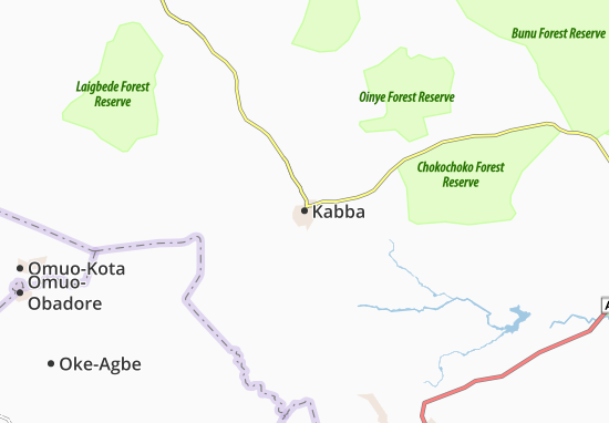 Mapa Kabba