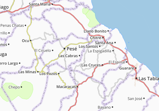 Kaart Plattegrond Las Cabras