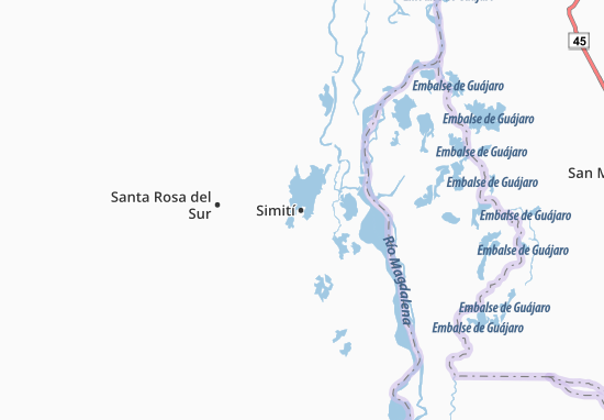 Karte Stadtplan Simití