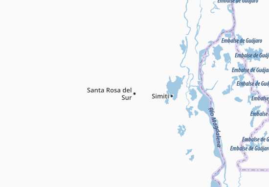 Kaart Plattegrond Santa Rosa del Sur