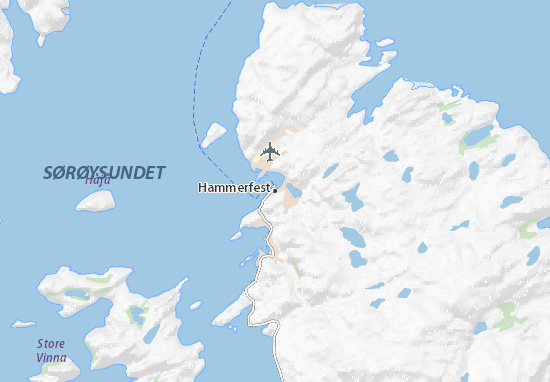 Karte Stadtplan Hammerfest