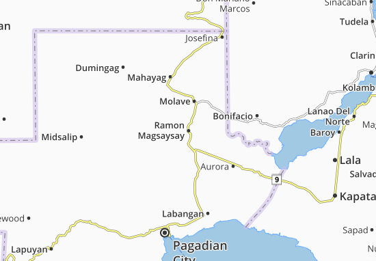 Karte Stadtplan Ramon Magsaysay