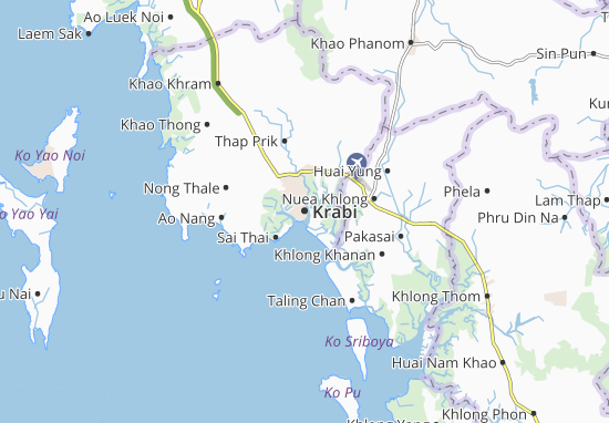 Karte Stadtplan Krabi