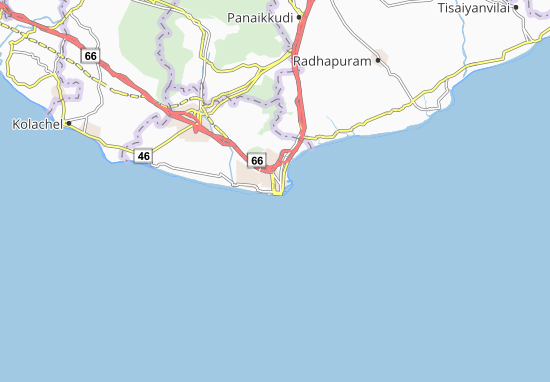 Karte Stadtplan Cape Comorin