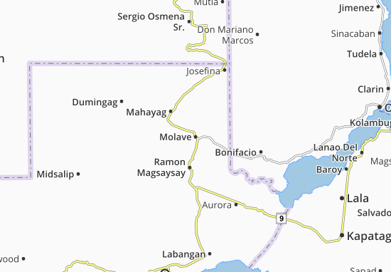 Karte Stadtplan Molave