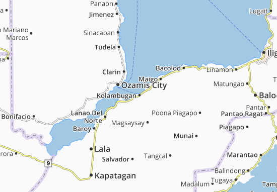 Karte Stadtplan Kolambugan