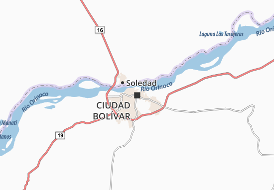 Kaart Plattegrond Ciudad Bolívar