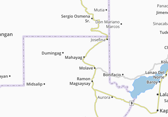 Karte Stadtplan Mahayag
