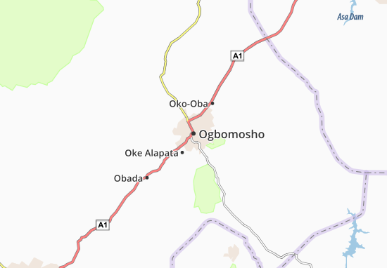 Karte Stadtplan Ogbomosho