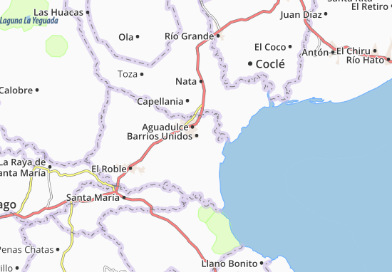 Kaart Plattegrond Barrios Unidos