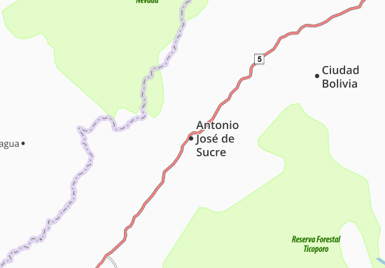 Kaart Plattegrond Antonio José de Sucre