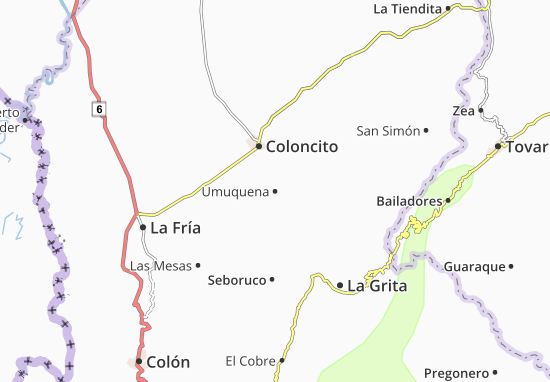 Kaart Plattegrond Umuquena