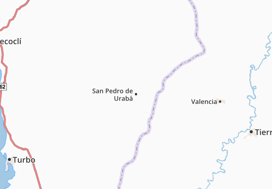 Karte Stadtplan San Pedro de Urabá